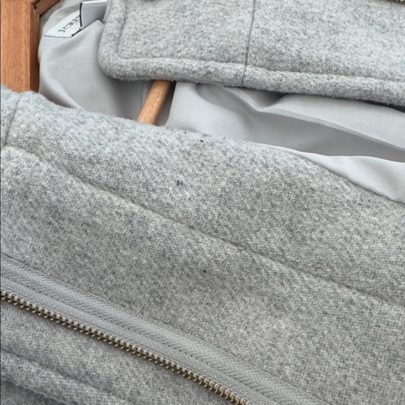 J. Crew Women's City coat with button neck Gray 6 - Picture 14 of 16